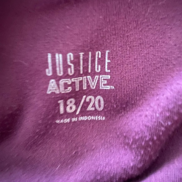 💥Justice Velvet Cropped Hoodie Purple 18/20 - Picture 5 of 7